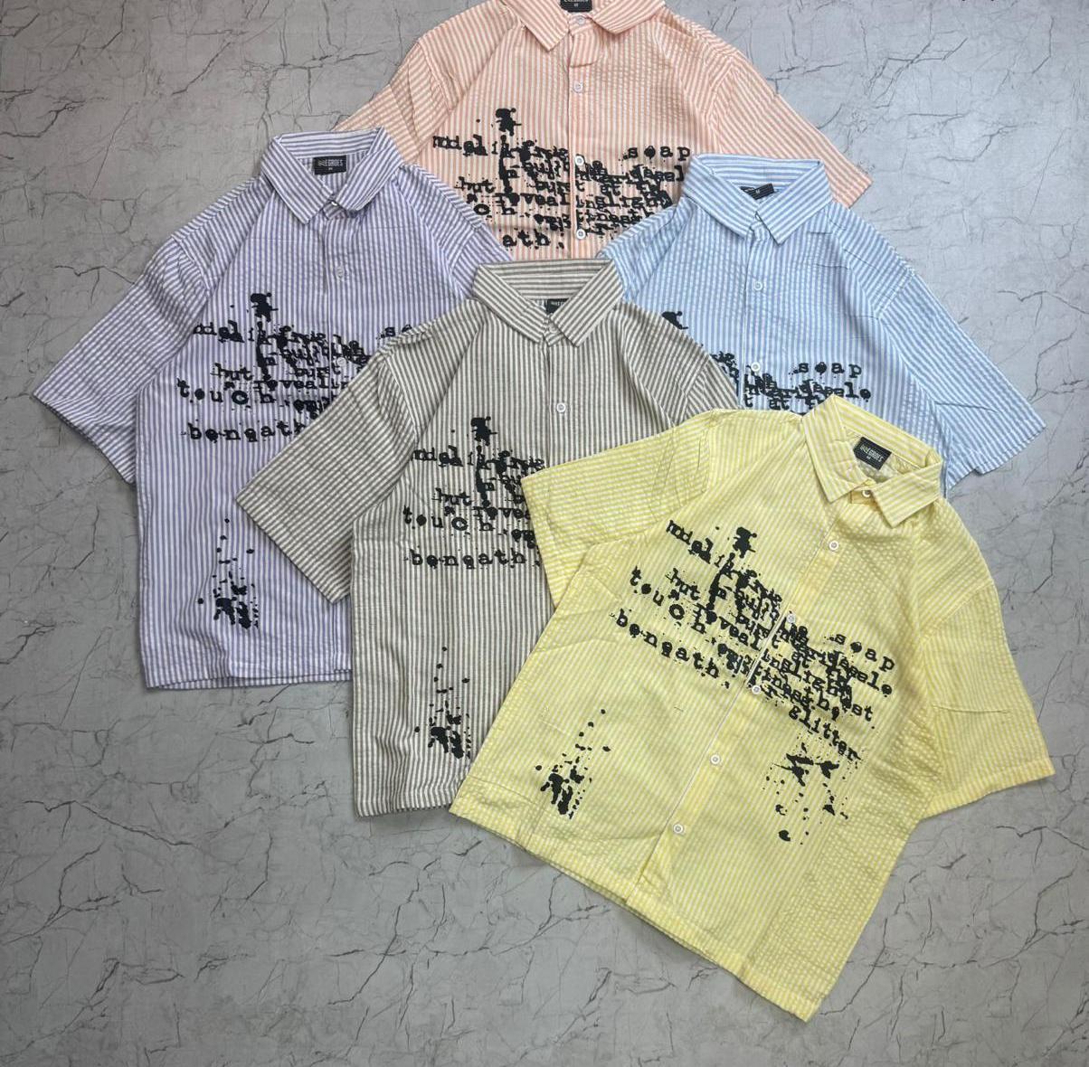 Sriped Graphic Printed casual Shirt